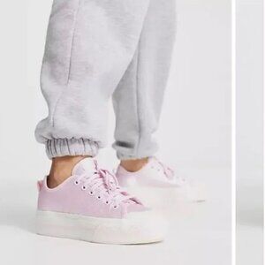 Adidas Originals Nizza platform Ballet Soft Pink Satin sneakers 5